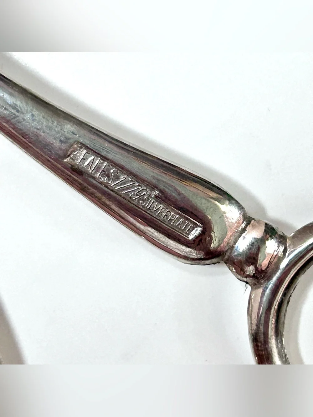 Silver Plated Salad Tongs Scissor Style Zinc Silver Plate Set of Two
